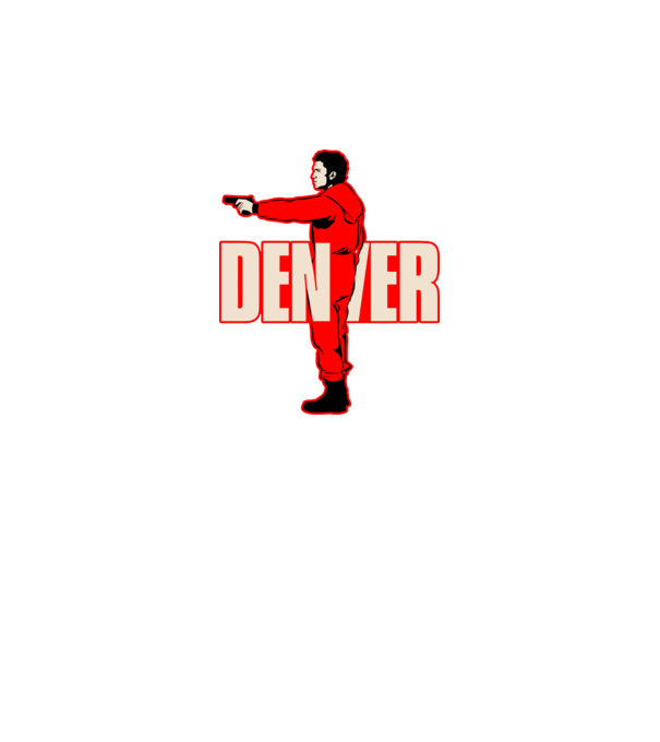denver la casa de papel model negru pe tricou