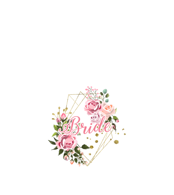 BRIDE roses floral model alb pe tricou
