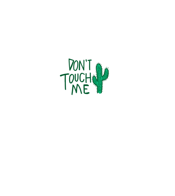 Dont touch me model verde de măr pe tricou
