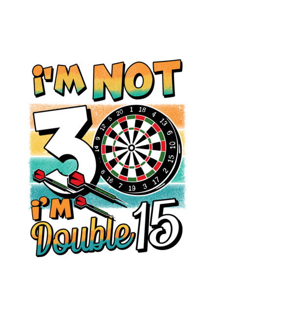 Darts Birthday 30 years old model negru pe tricou