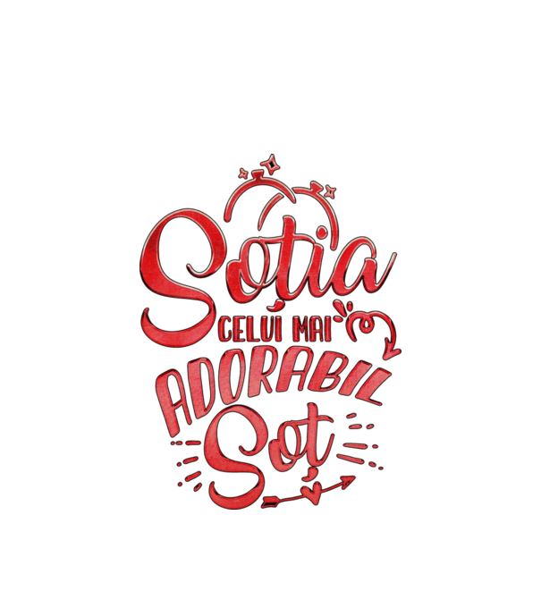 Soția celui mai adorabil soț model alb pe tricou