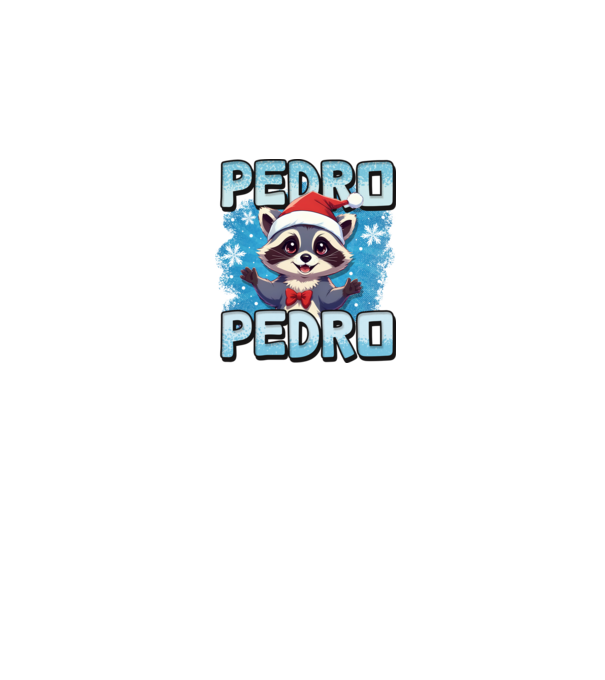 Pedro pedro retro xmas model negru pe tricou