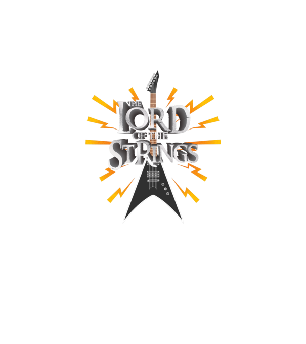 Lord of the Strings model negru pe tricou