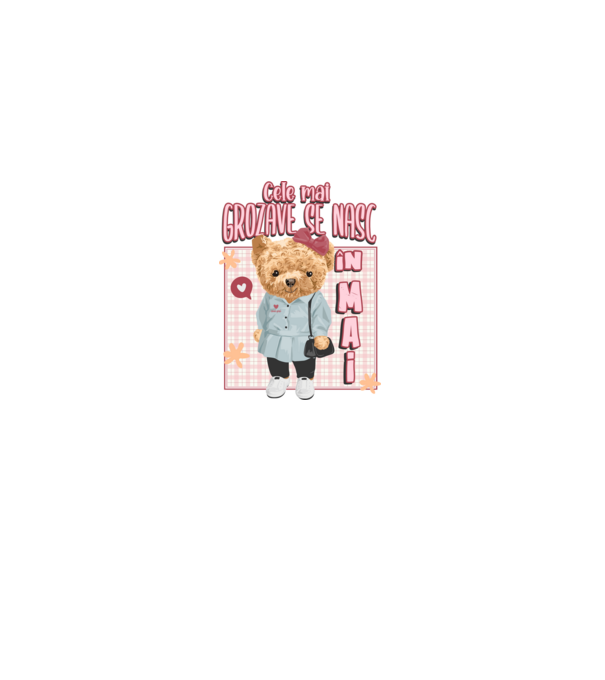 Teddy cele cool girl MAI model alb pe tricou
