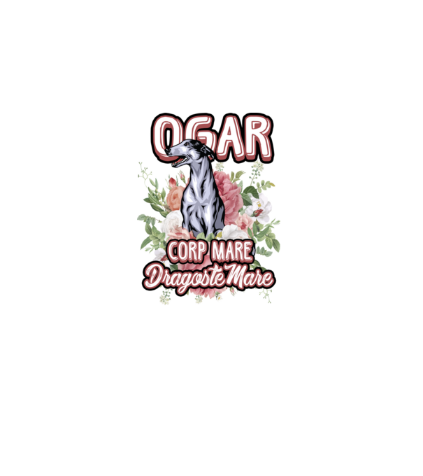 Ogar - picioare lungi dragoste multă model alb pe tricou