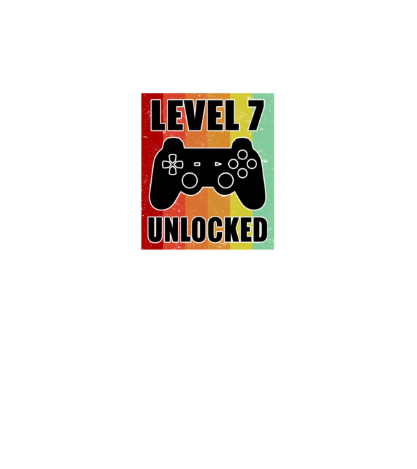 level 7 unlocked retro gamer model gri pe tricou