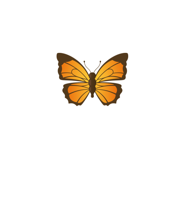 Butterfly model alb pe tricou