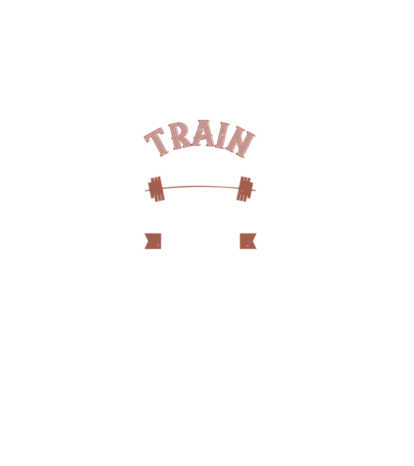 Train Hard model negru pe tricou