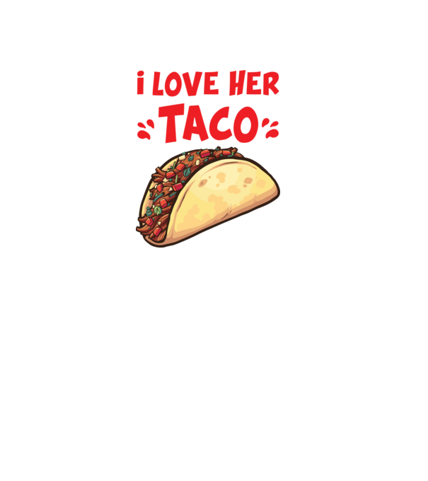 Couple TACO model alb pe tricou