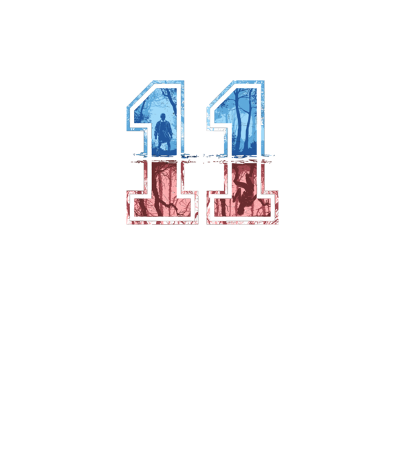 11 eleven stranger things model negru pe tricou