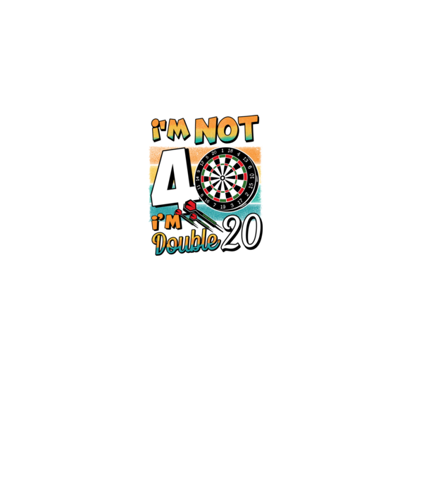 Darts Birthday 40 years old model negru pe tricou