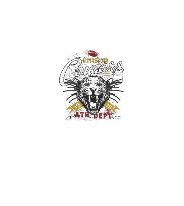 Minesota Cougars  TEXTURED model negru pe tricou