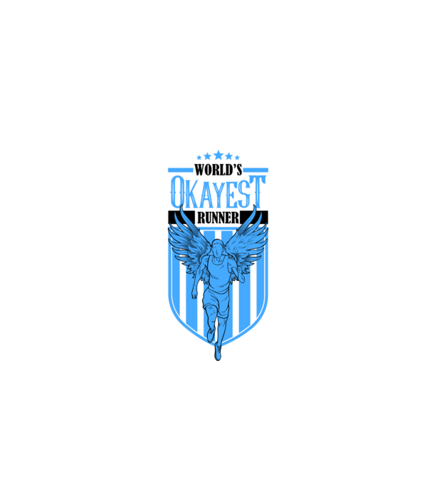 World okayest runner model alb pe tricou