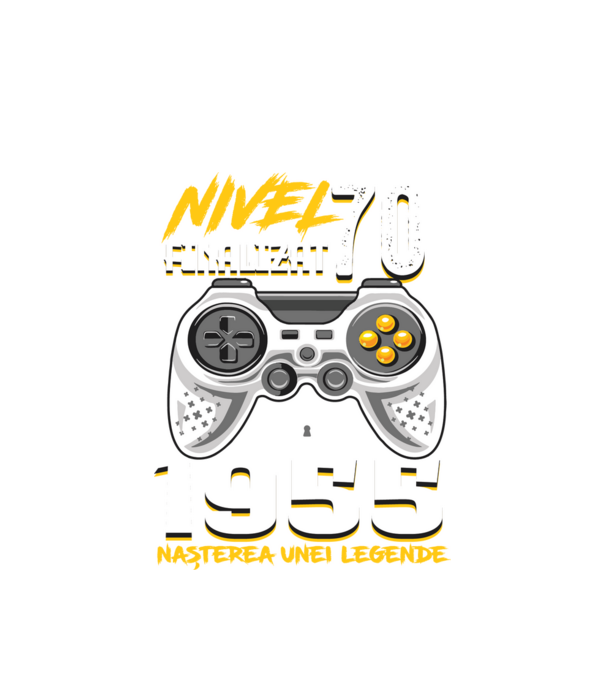 Nivel Finalizat 70 model alb pe tricou