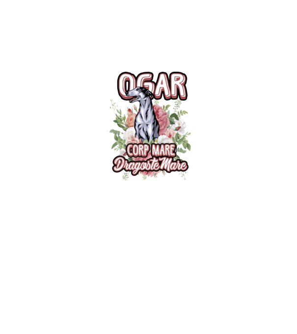 Ogar - picioare lungi dragoste multă model alb pe tricou