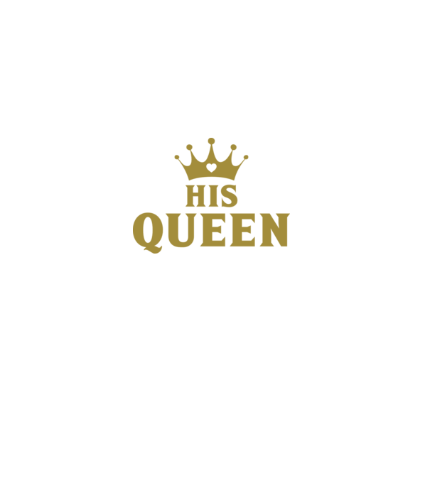 His Queen model negru pe tricou