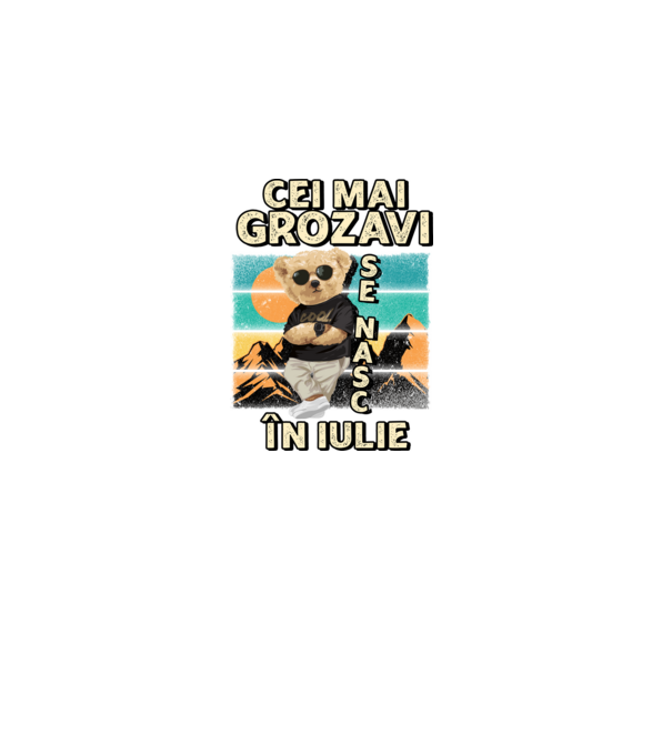 RETRO teddy IULIE model negru pe tricou