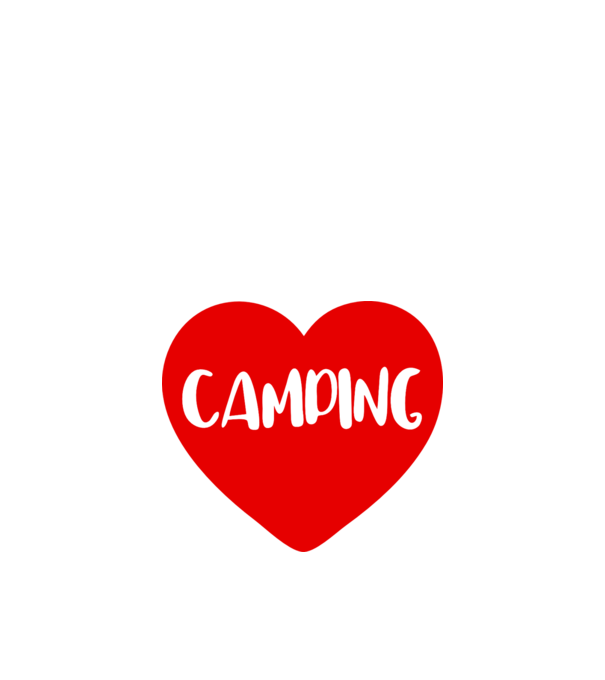 Camping heart model alb pe tricou