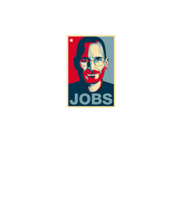 Jobs pop art model alb pe tricou