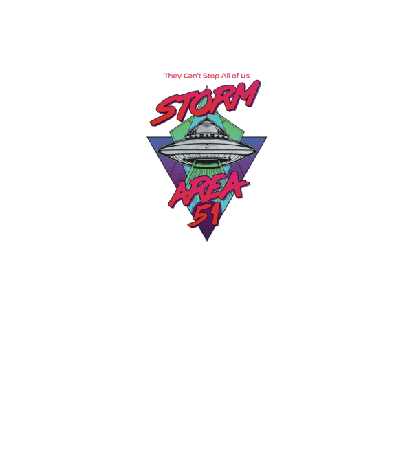 storm area 51 ufo model alb pe tricou