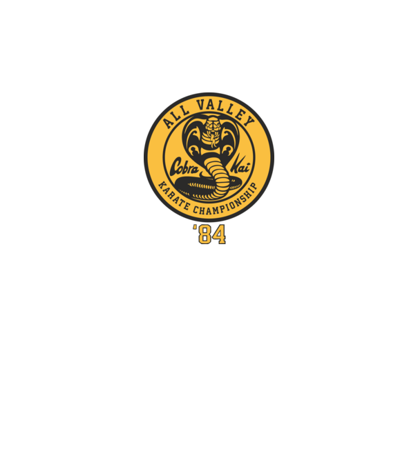 all valley karate cobra kai model negru pe tricou