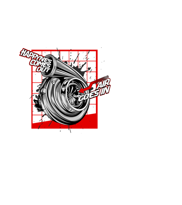 Turbo model alb pe tricou