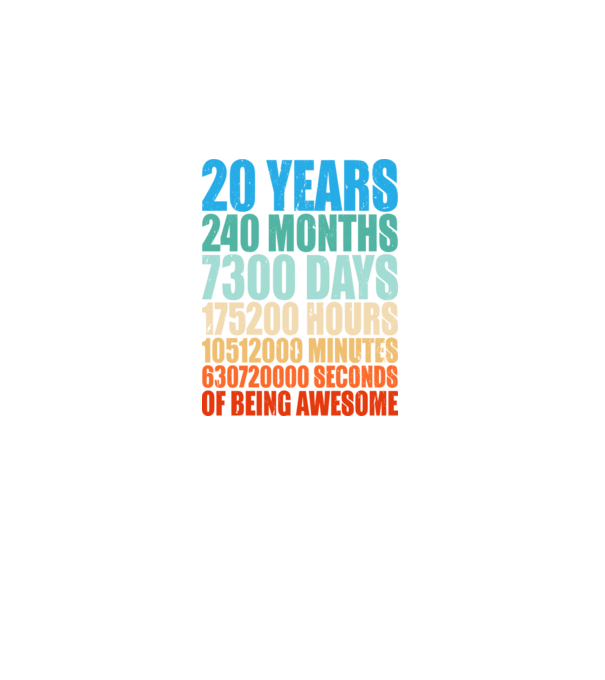 20 years of being awesome model negru pe tricou