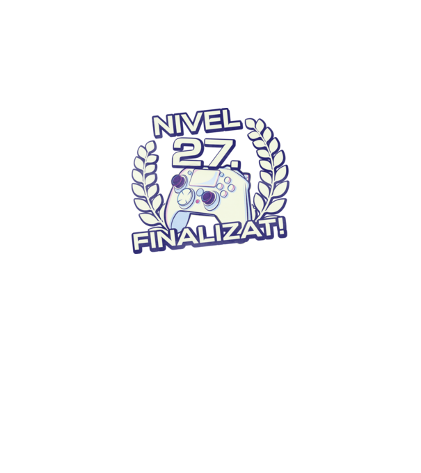 Nivel 27 finalizat! model negru pe tricou
