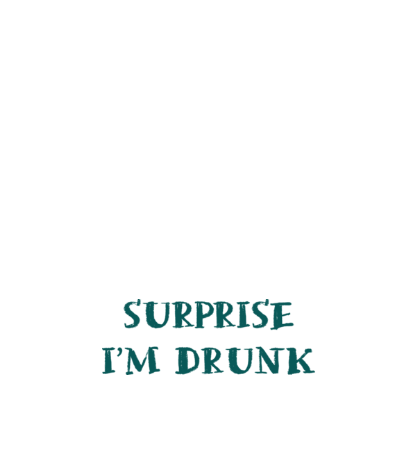 Surprise im drunk model negru pe tricou