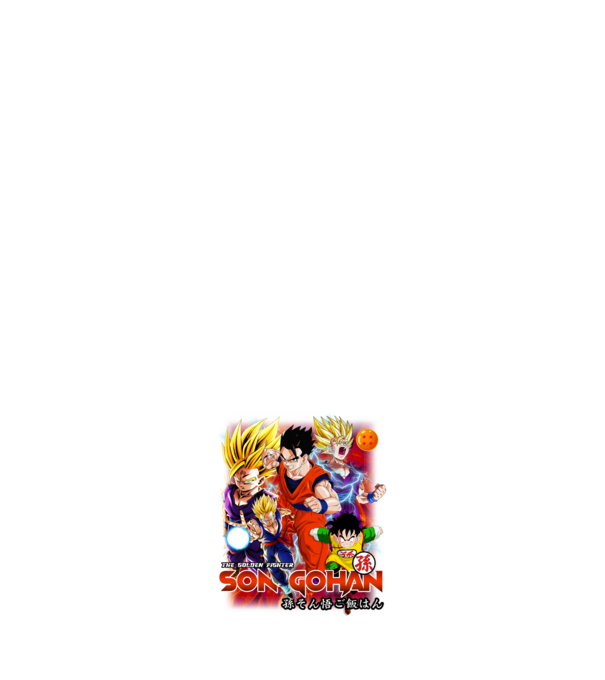 gohan dragonball model negru pe tricou
