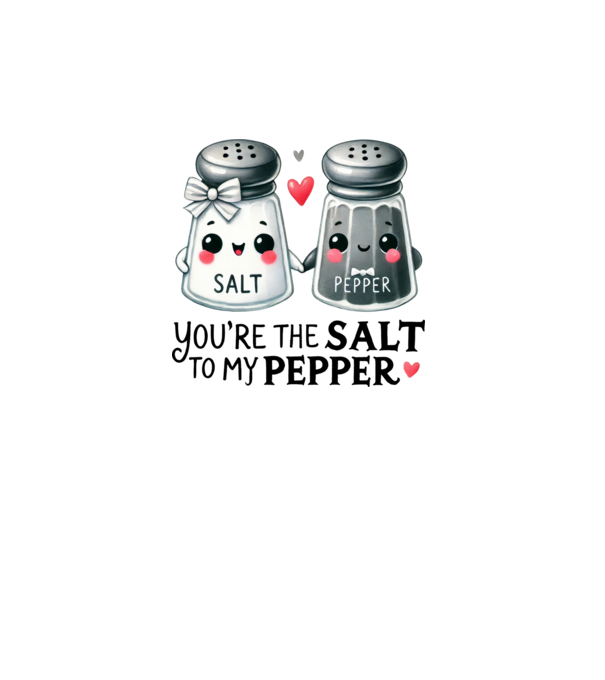 Salt to my Pepper model alb pe tricou