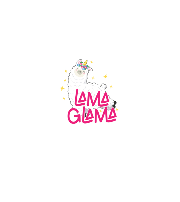 Lama glama model negru pe tricou
