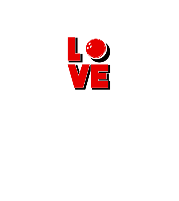 Love bowling model alb pe tricou