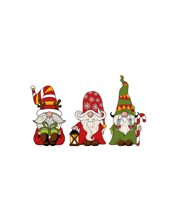 Xmas gnomes 2 model negru pe tricou