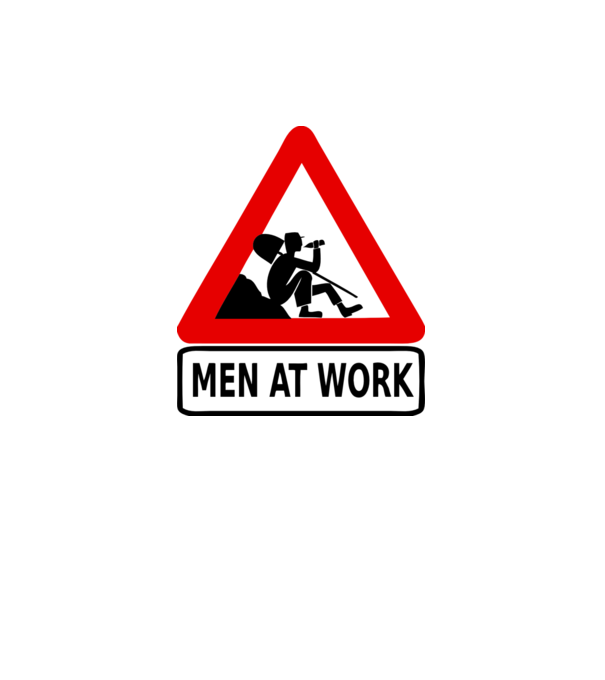 men at work model gri pe tricou