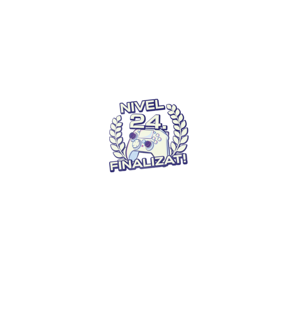 Nivel 24 finalizat! model negru pe tricou