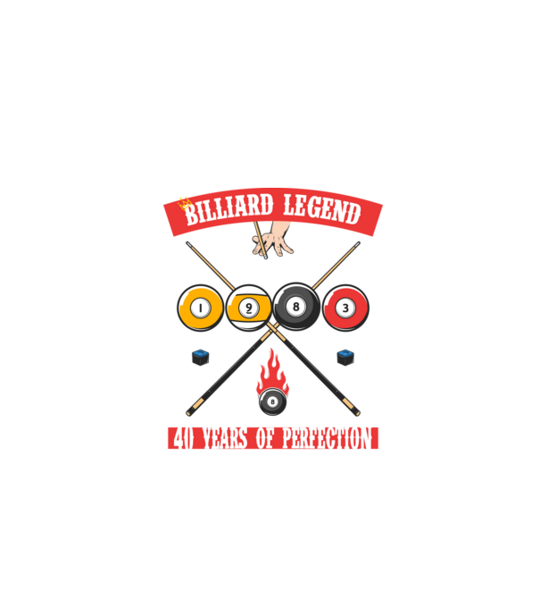 Billiard legend born in 1983 model negru pe tricou