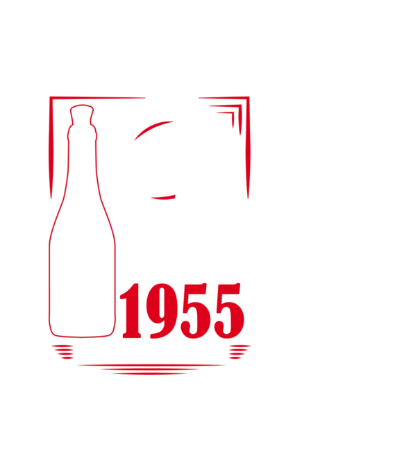 Un Vin Bun 1955 - Negru model alb pe tricou