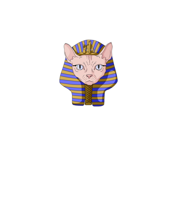sphynx cat pharaoh model gri pe tricou