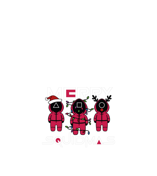 Merry squidmas model negru pe tricou