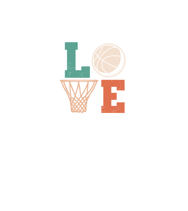 LOVE basketball model gri închis pe tricou