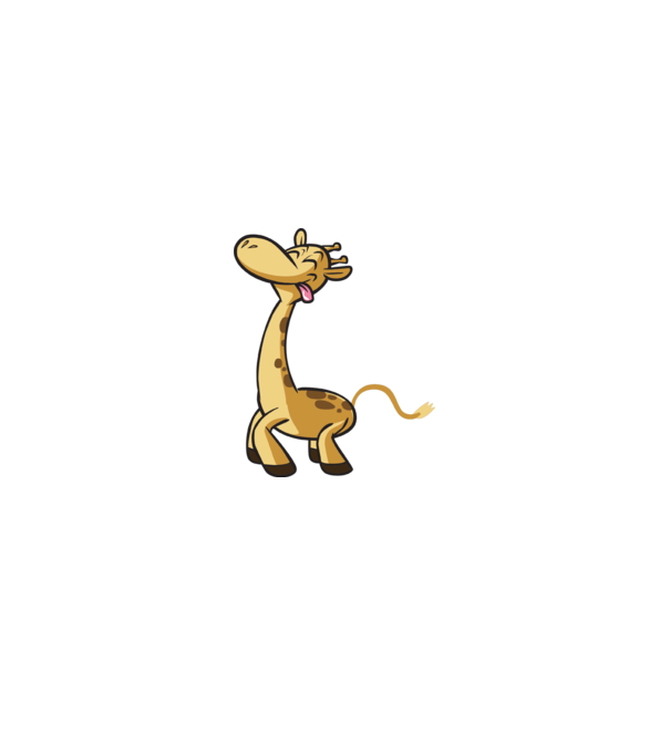 Giraffe model verde pe tricou