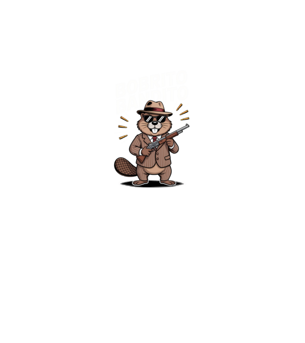 Bobrito Bandito model negru pe tricou