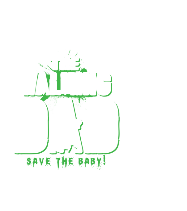 Walking dad green model alb pe tricou