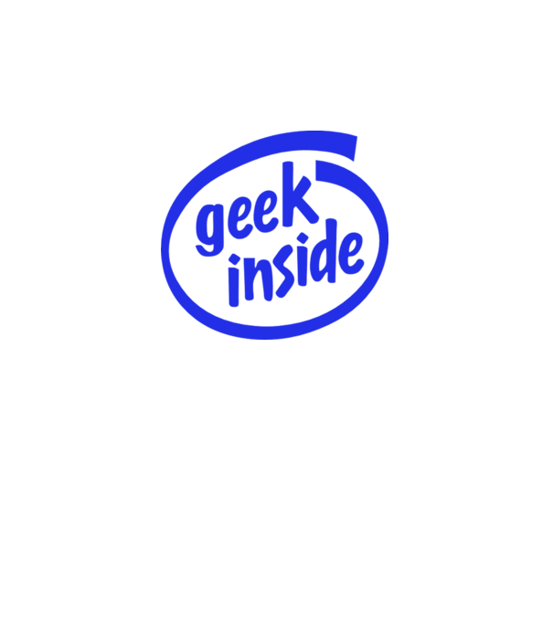 Geek inside model albastru jeanși pe tricou