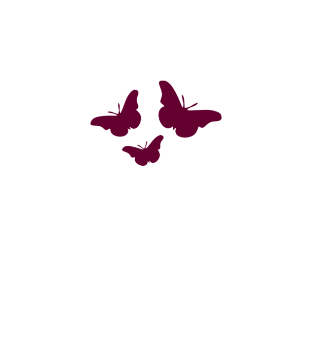 Butterflies model alb pe tricou