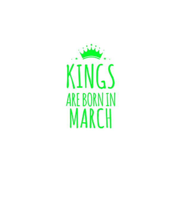 Kings are born in - March model albastru regal pe tricou