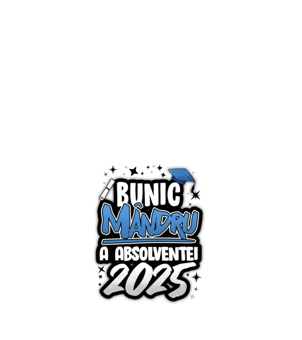 Bunic MÂNDRU a absolventei model alb pe tricou