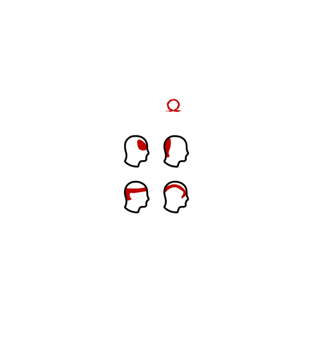 Type of Headaches - God of War model negru pe tricou