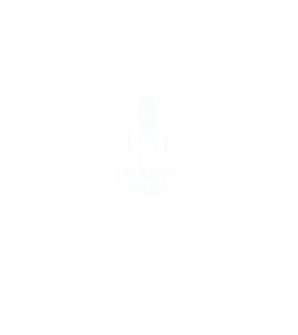 WEDNESDAY Happy inside model negru pe tricou